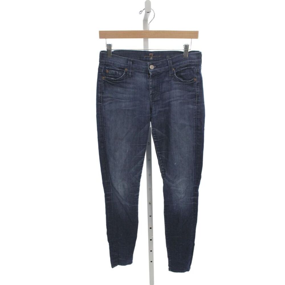 7 For All Mankind Women Skinny Jeans Blue Mid Rise Size 26